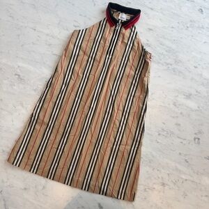 Girl’s Burberry 14Y Halter Collar 100% Cotton Thin Checked Sleeveless Dress